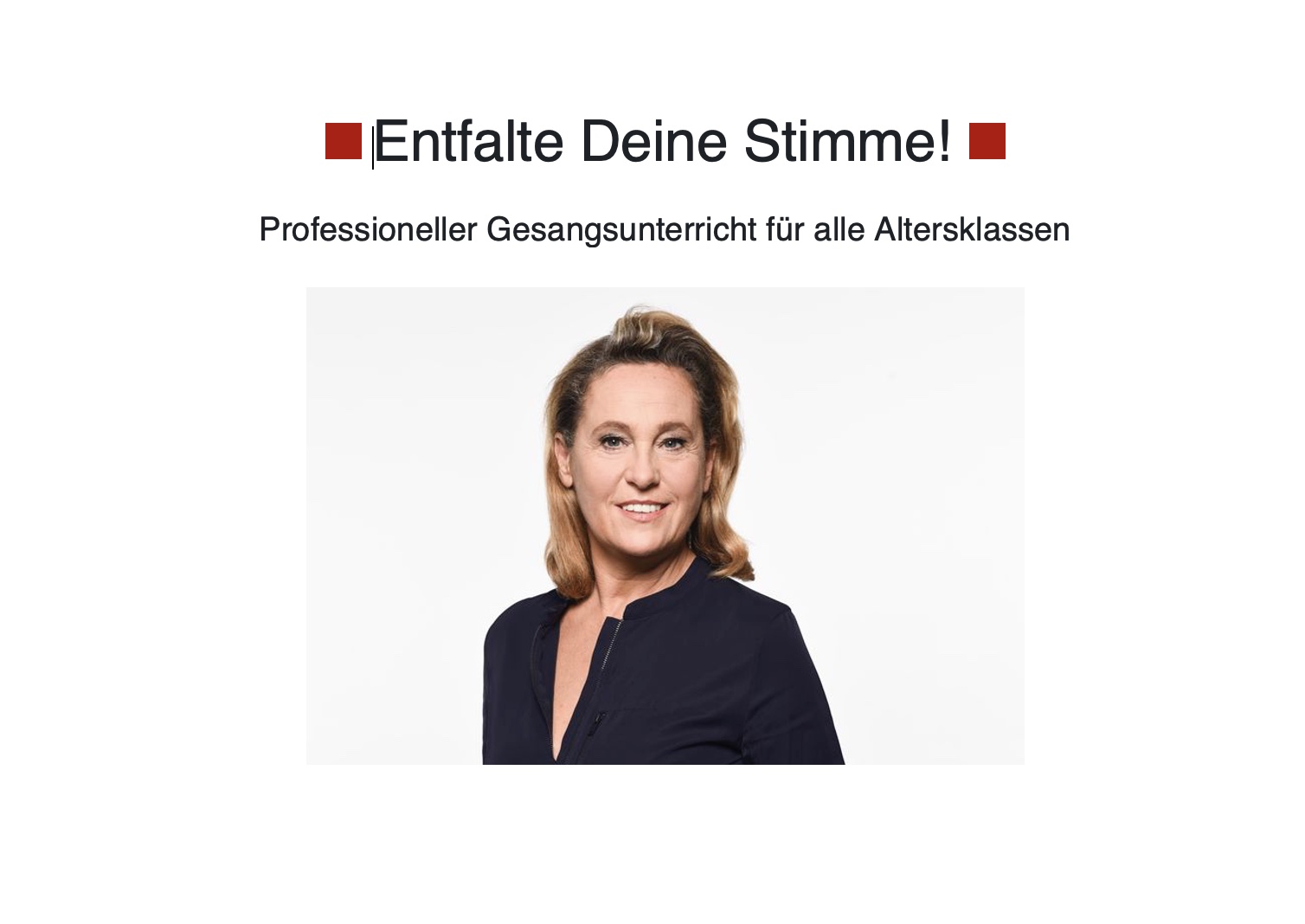 entfalte deine stimme vorderseite